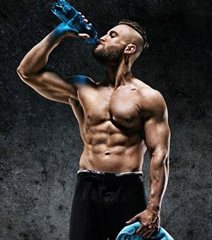Drinking liquid supplements in USA shop