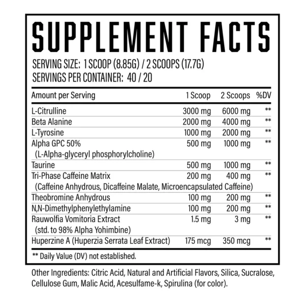 Wrecked Enraged Huge Supplements High Stim Pre Workout