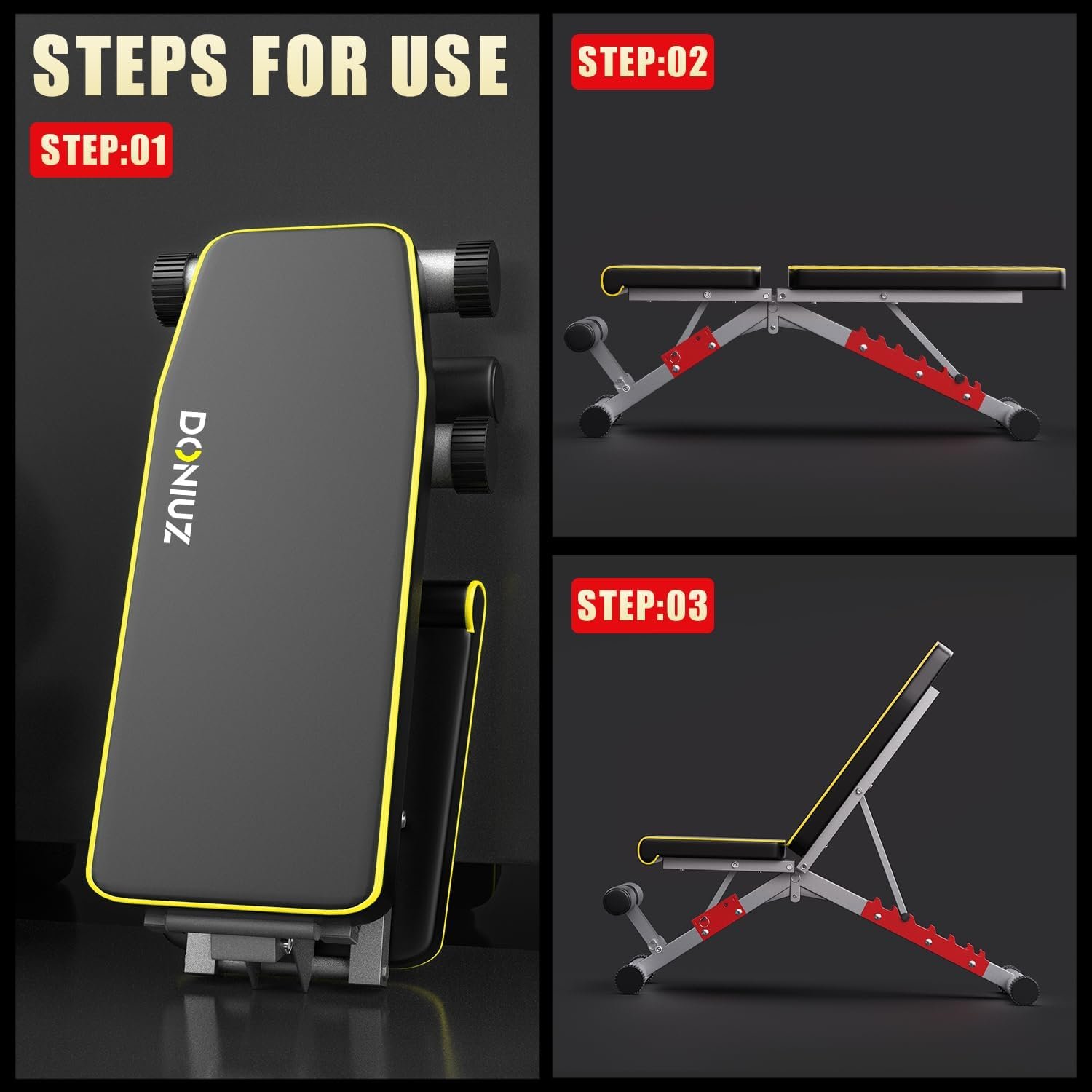 Weight Bench, Adjustable Workout Bench Press Set for Home Gym Full Body Strength Workout