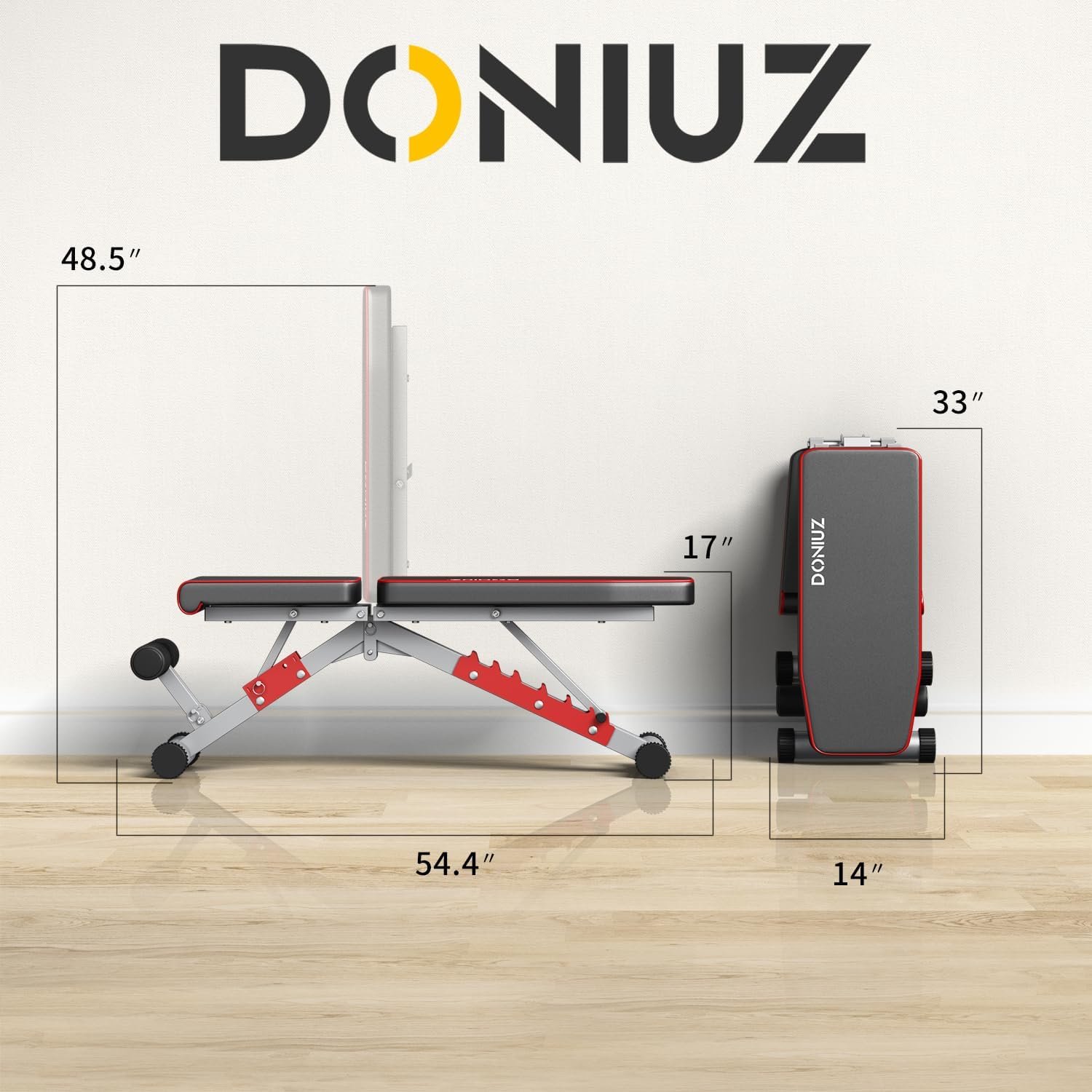 Weight Bench, Adjustable Workout Bench Press Set for Home Gym Full Body Strength Workout