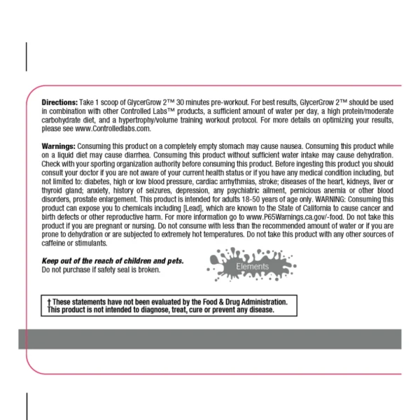 GlycerGrow 2, Increase Cell Volume and Vascularity