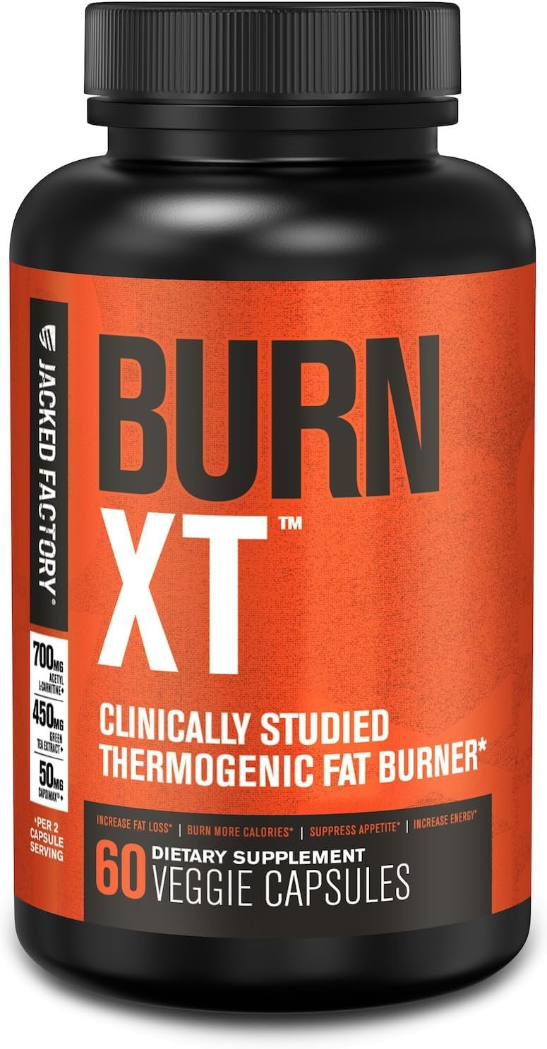 Jacked Factory Burn-XT Clinically Studied Fat Burner & Weight Loss Supplement