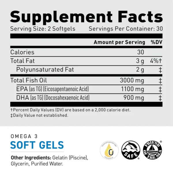 KAGED Omega-3 Ultra Pure Fish Oil