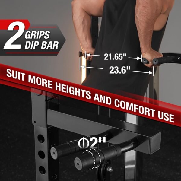 Mikolo Power Cage, 2000LB Power Rack with Independent Dual Pulley System