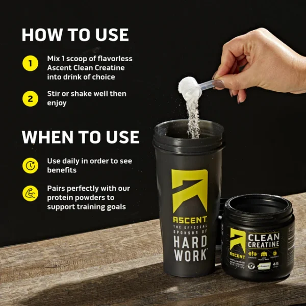 Ascent Clean Creatine 45 servings