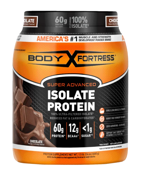 Body Fortress Super Advanced Isolate Easy to Digest Protein Powder Chocolate