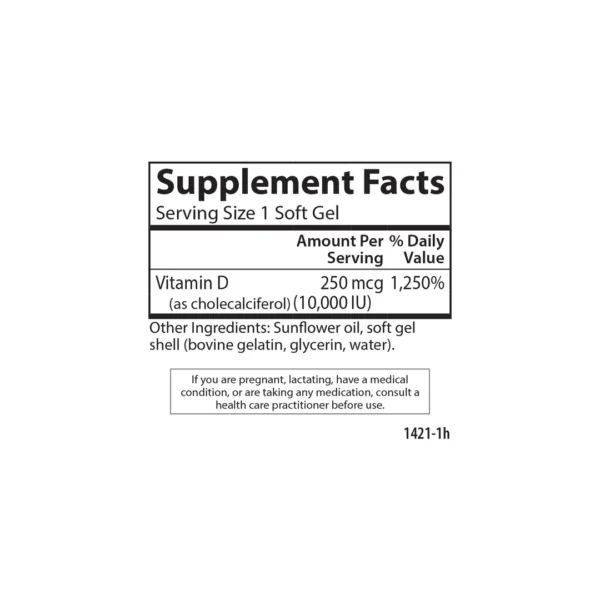 Carlson Vitamin D3 10,000 IU (250 mcg)