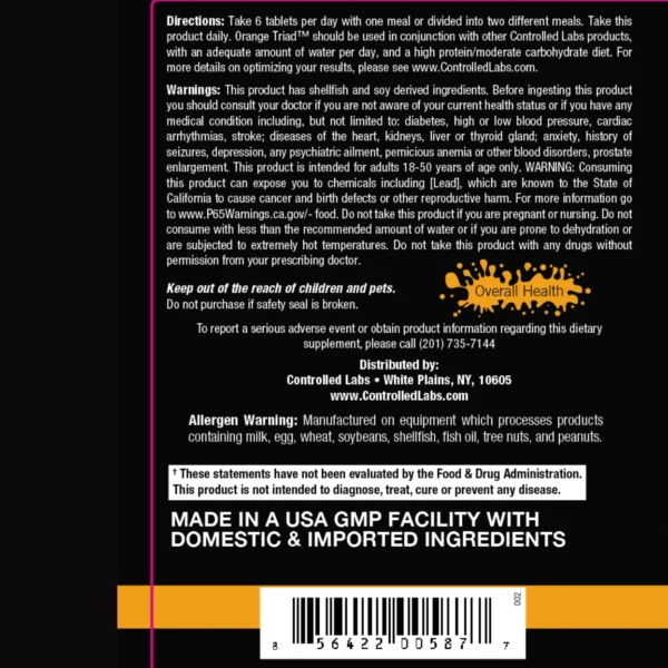 Controlled Labs Multivitamin Orange Triad