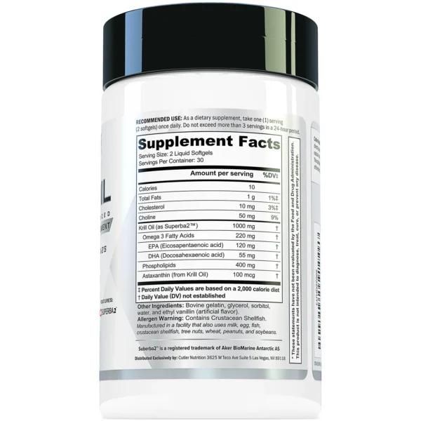 Cutler Nutrition Sustainably Sourced Antarctic Krill Oil