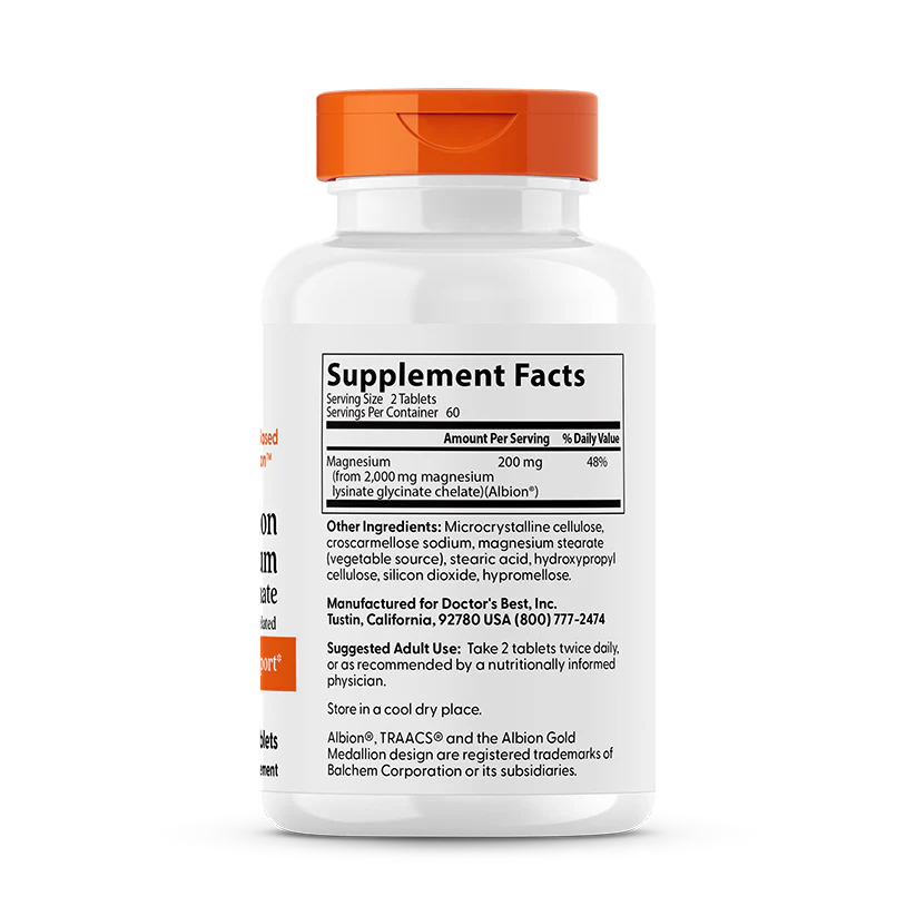 Doctor's Best High Absorption Magnesium Lysinate Glycinate