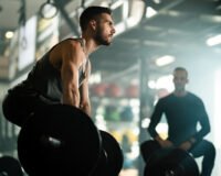 gym guy struggling with weights