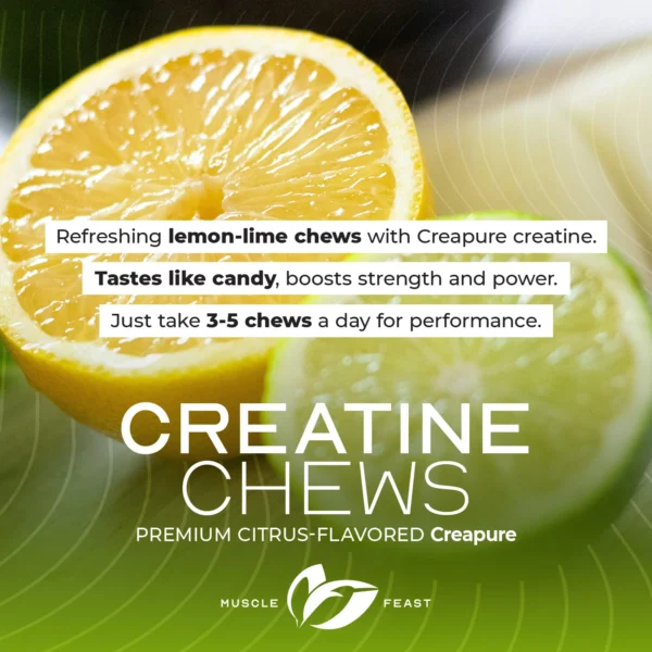 Muscle Feast Vegan Creatine Monohydrate Gluten Free Creapure Chews