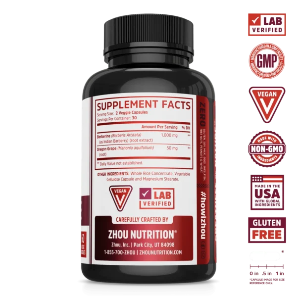 Zhou Nutrition Berberine With Oregon Grape