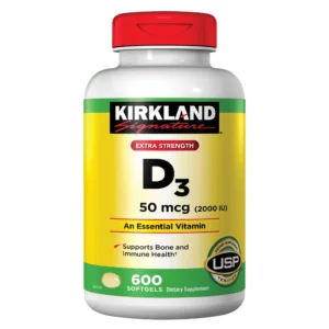 Kirkland Signature Extra Strength D3 50 mcg 600 Softgels