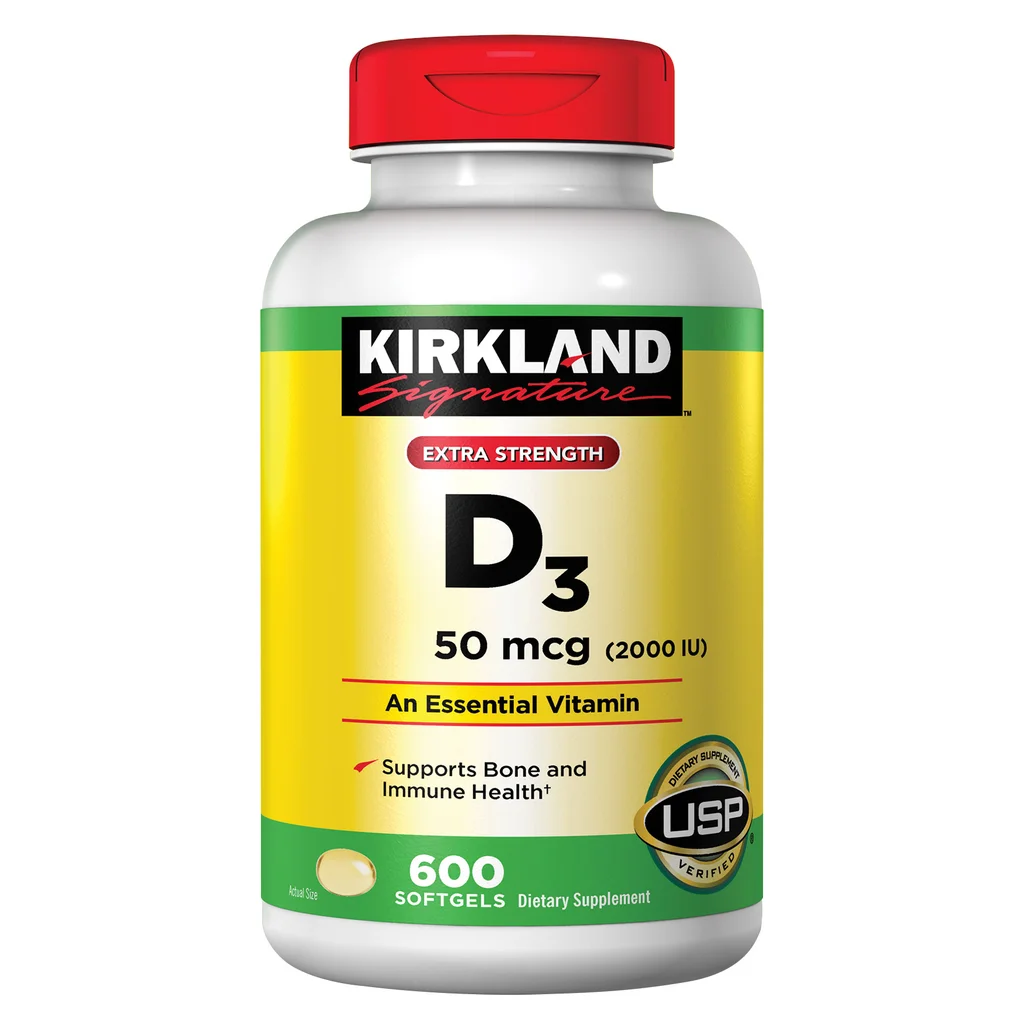 Kirkland Signature Extra Strength D3 50 mcg 600 Softgels