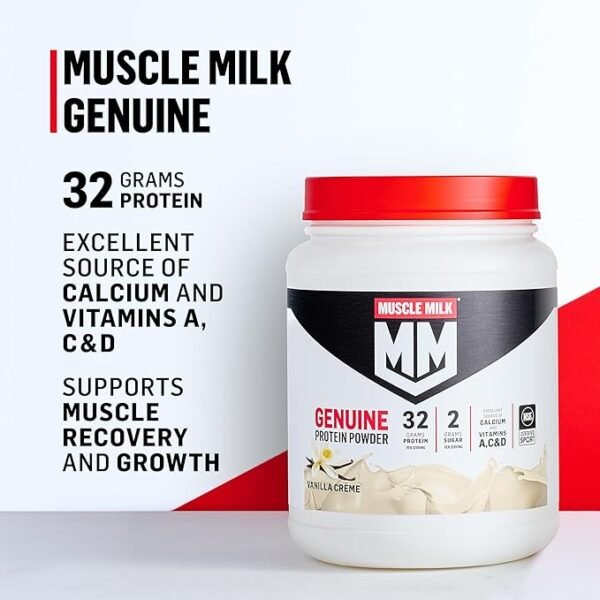 Muscle Milk Genuine Protein Powder, Vanilla Crème