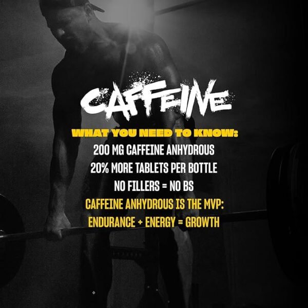 Mutant Caffeine Pills – Pharmaceutical-Grade Pure Caffeine Supplement for Boosting Energy