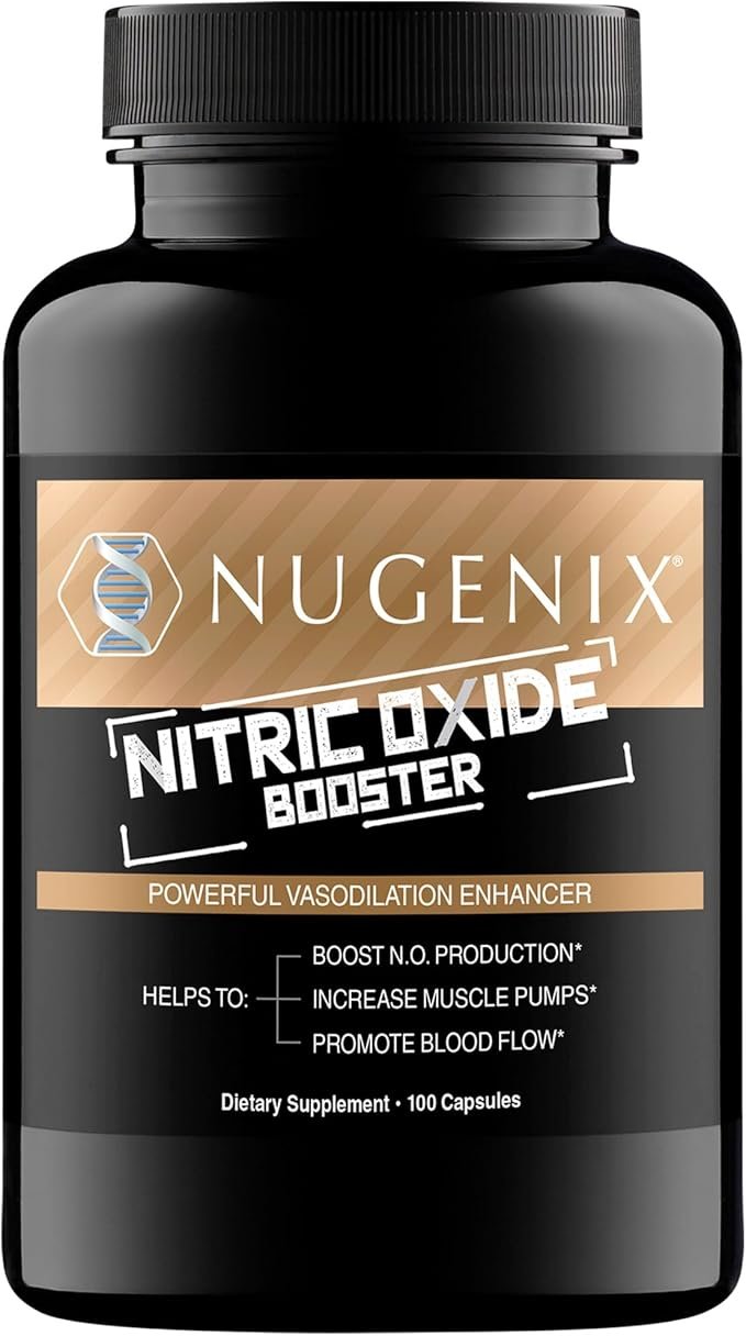 Nugenix Nitric Oxide Booster Supplement - Nitric Oxide Flow, L-Arginine, L-Citrulline, Pine Bark Extract