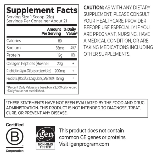 Orgain Collagen Peptides + Prebiotics & Probiotics