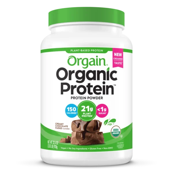 Orgain Organic Protein™ Plant Based Protein Powder Creamy Chocolate Fudge muscle gain supplements