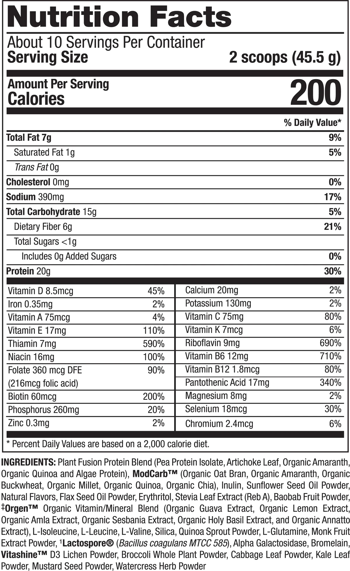 PlantFusion Complete Meal Vegan Meal Replacement Shake