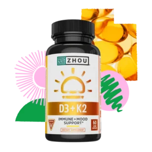 Zhou Nutrition D3+K2 Immune Mood Support