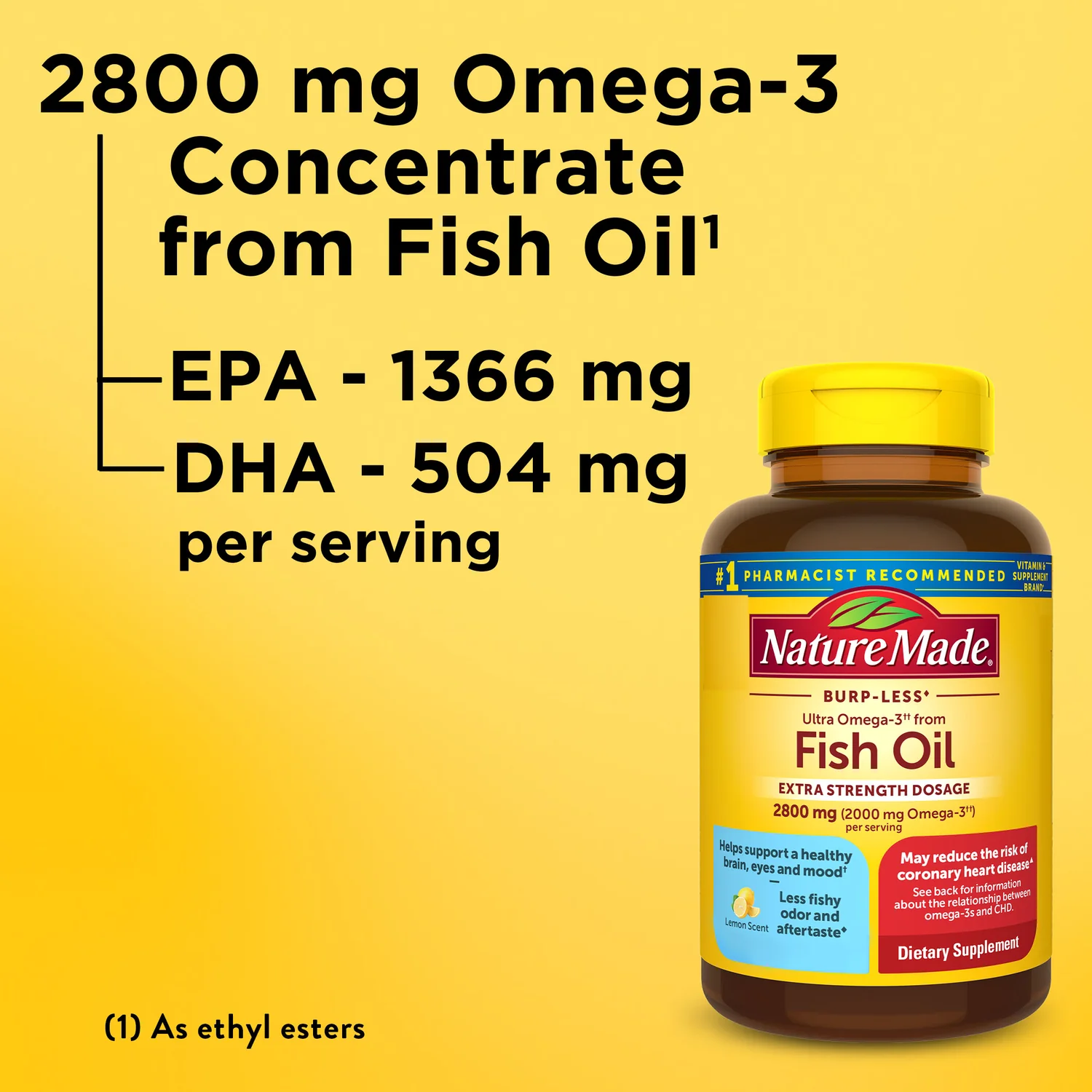 Nature Made Extra Strength Omega 3 from Fish Oil Softgels 2800 mg