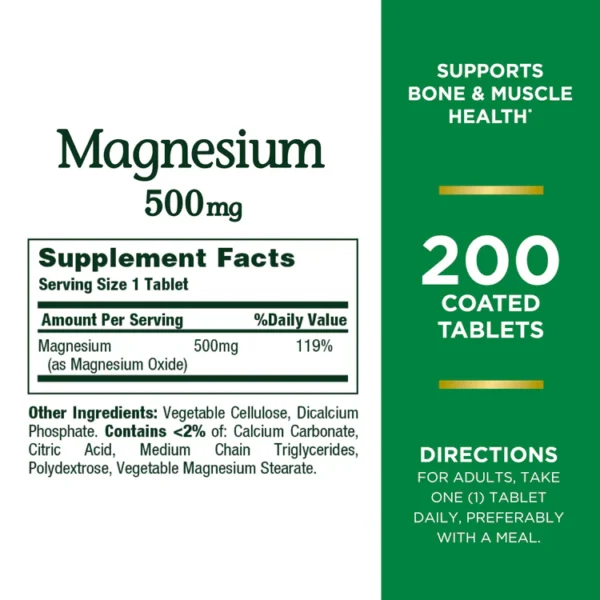 Nature's Bounty Magnesium 500mg
