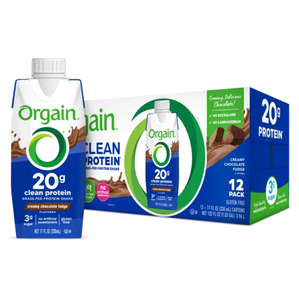 Orgain 20g Clean Protein Shake Creamy Chocolate Fudge