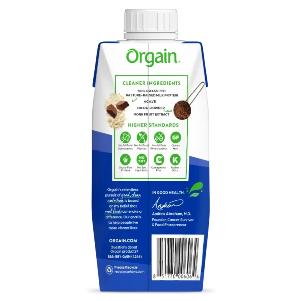Orgain 20g Clean Protein Shake Creamy Chocolate Fudge