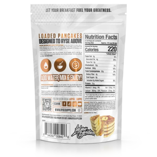 Ryse Protein Pancakes Buttermilk