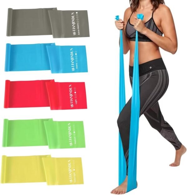 5 Pcs Professional Resistance Bands Latex-Free Elastic Band Work Out Bands 1