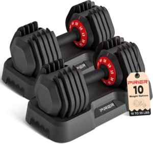 Adjustable Dumbbell Set 55LB Dumbbells Weight