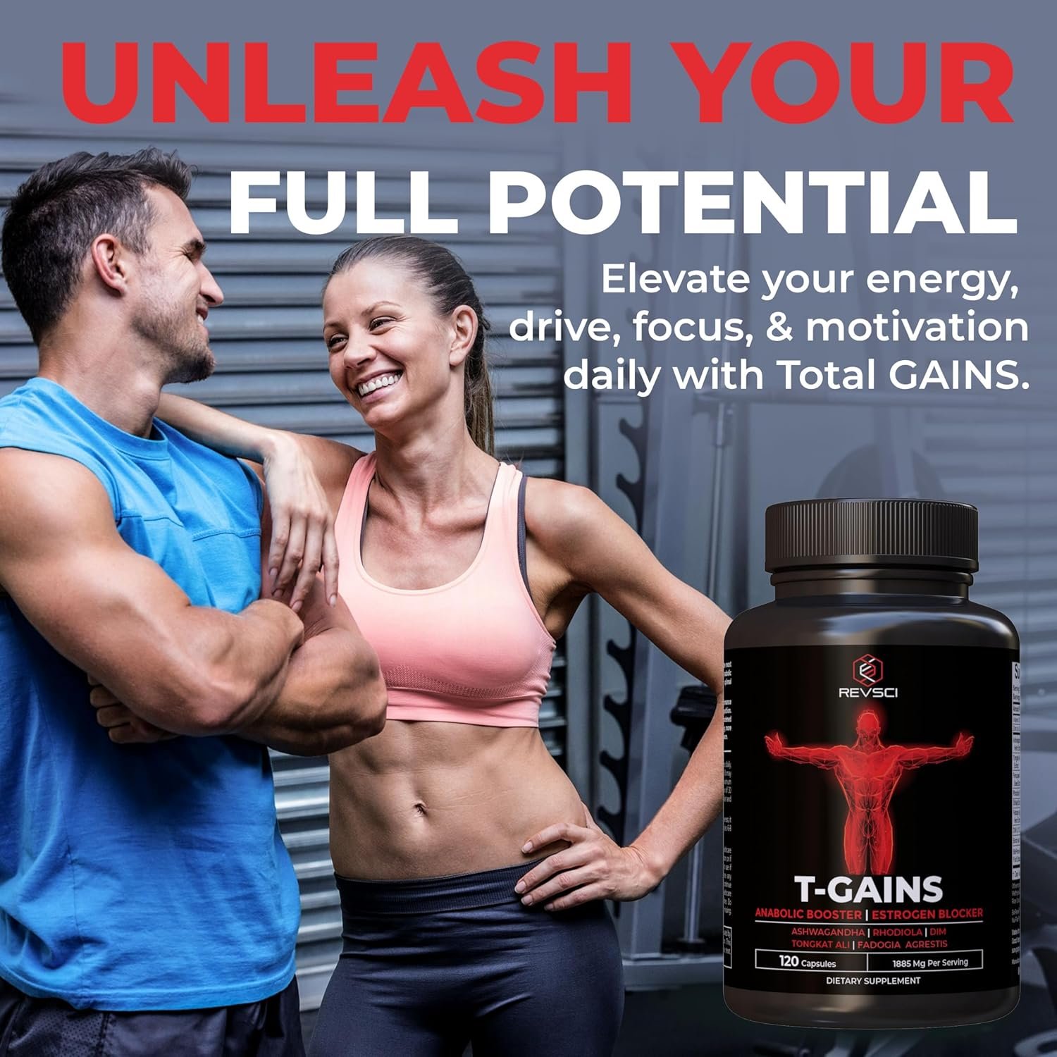 Anabolic Booster and Muscle Builder T-GAINS Testosterone Supplement for Men 4