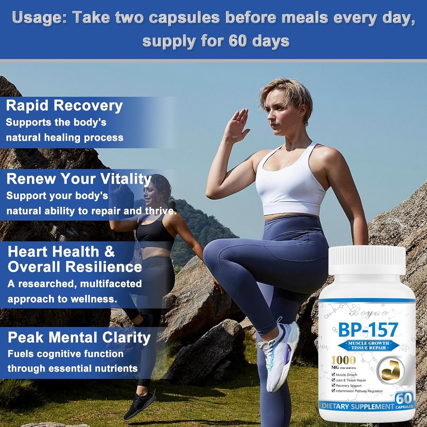 BP157 Peptide Capsules Collagen 1000Mg Supports Muscle Growth 4