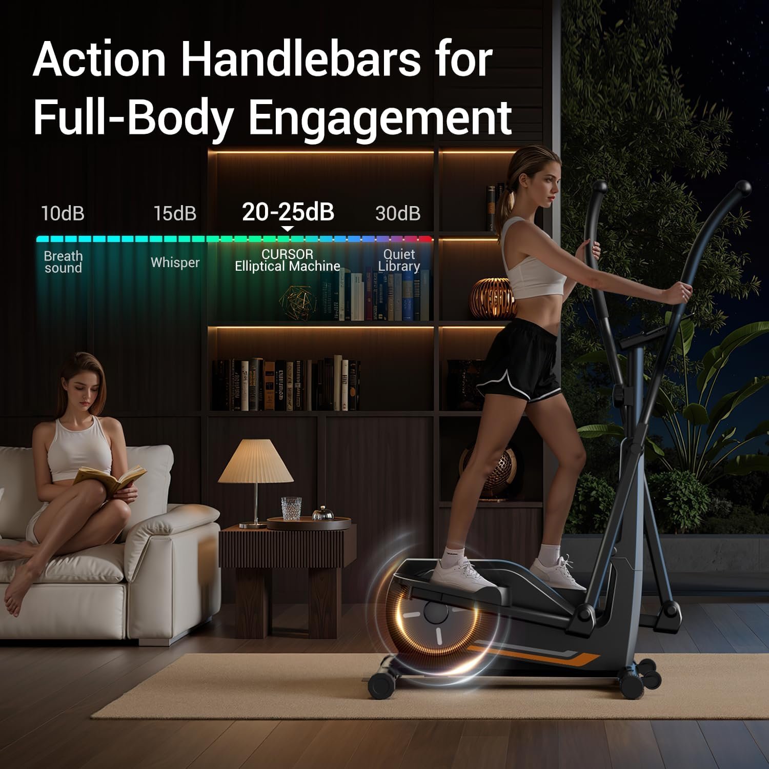 CURSOR FITNESS Elliptical Machine for Home 3
