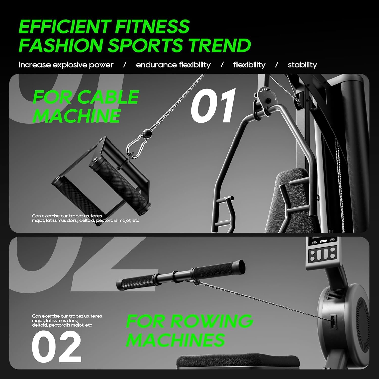Cable Machine Attachment LAT Pulldown Attachments Cable Machine Accessories for Home Gym