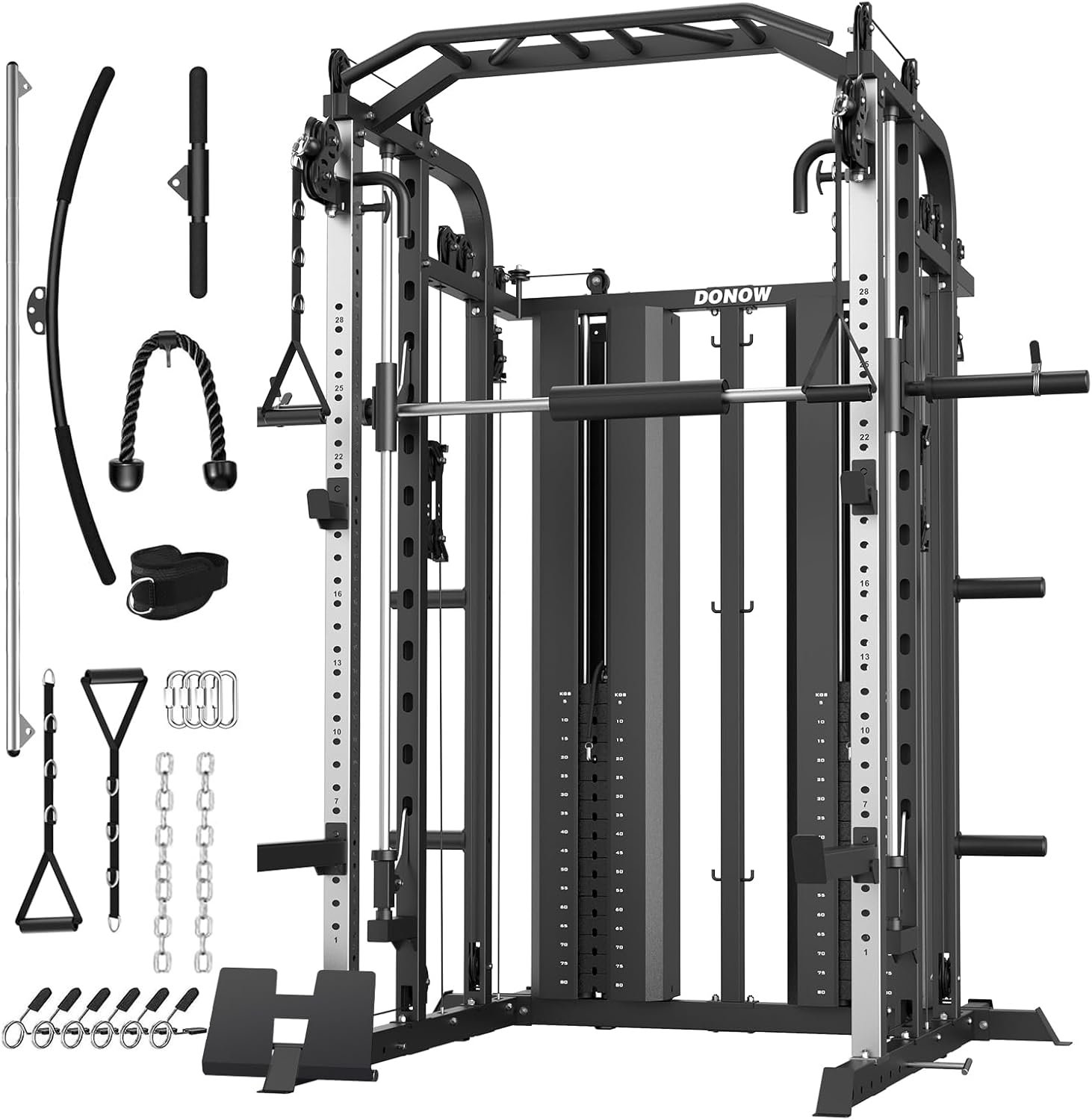 DONOW Smith Machine with Weight Stacks Home Gym Sytem