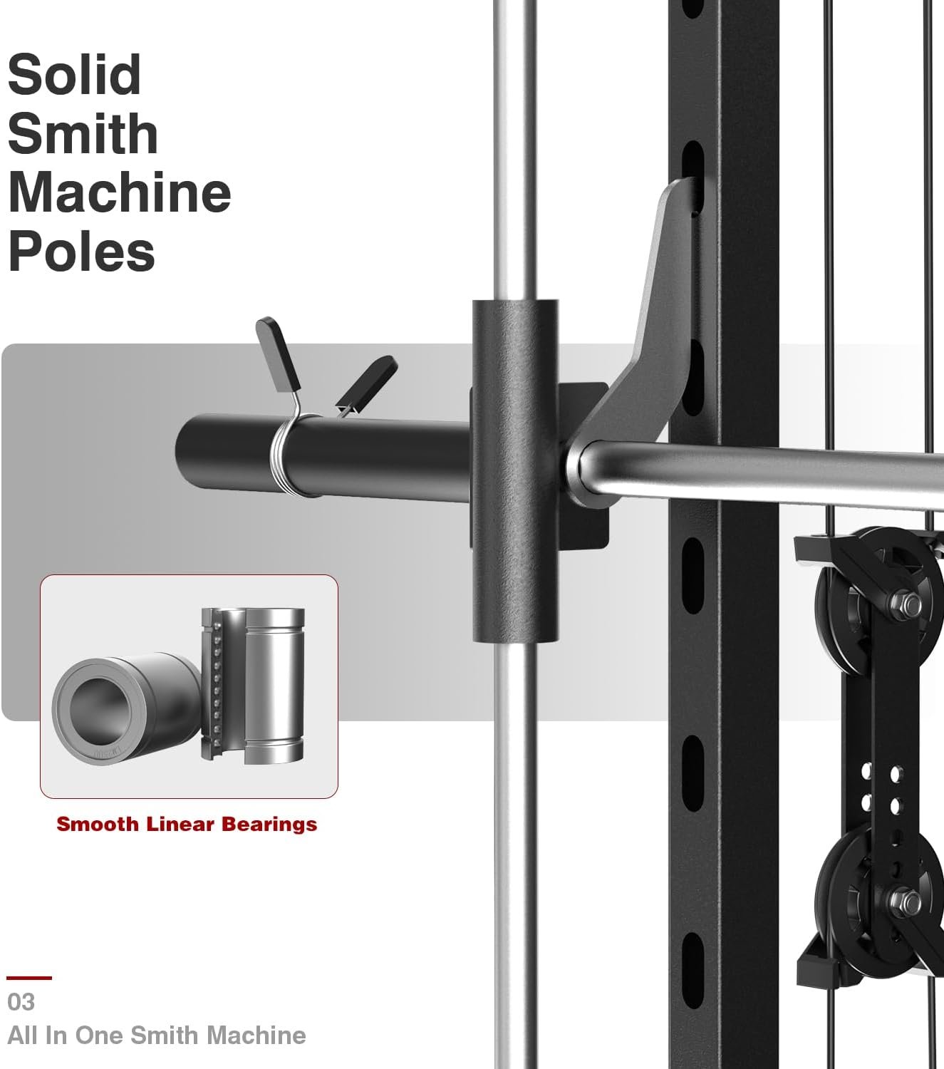 DONOW Smith Machine with Weight Stacks Home Gym Sytem Power Cage Squat Rack Dual Cable Crossover Machine All in One 4