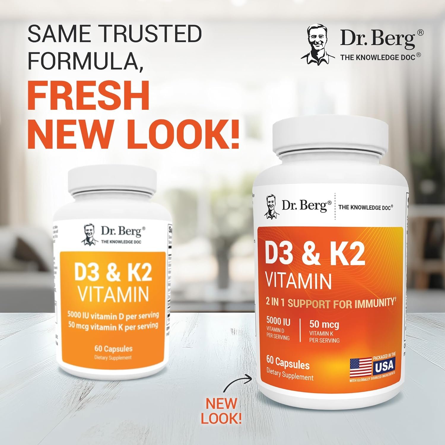 Dr. Berg Maximum Strength 2-in-1 Vitamin D3 K2 5000 IU 2
