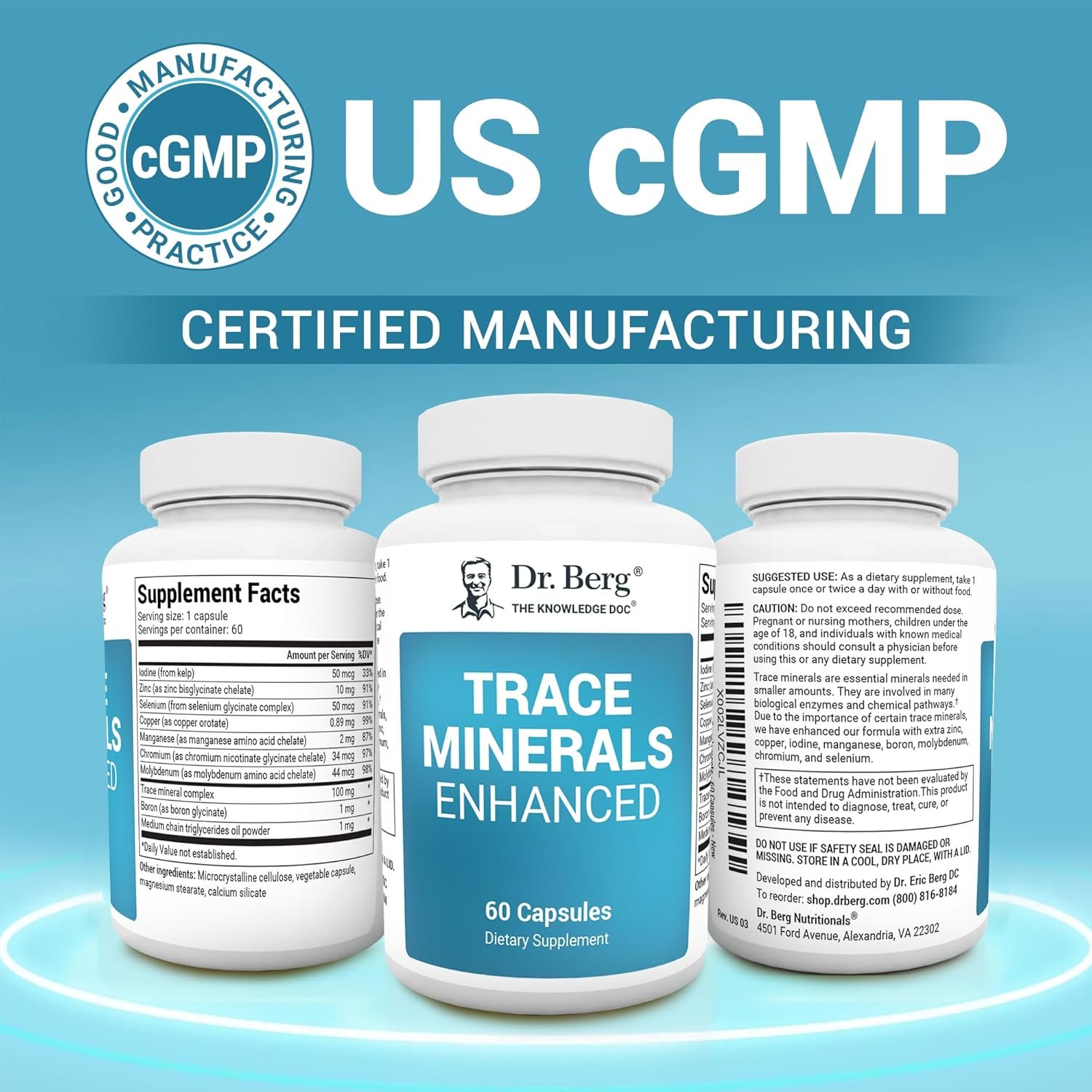 Dr. Berg Trace Minerals Enhanced Complex Complete with 70+ Minerals 6