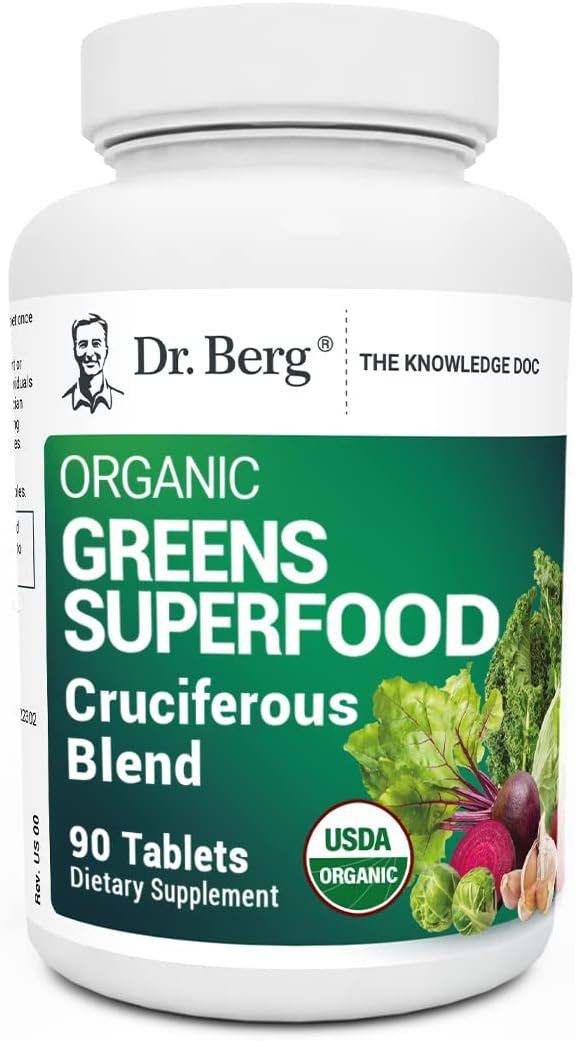 Dr. Berg's Greens Superfood Cruciferous Vegetable Tablets 1