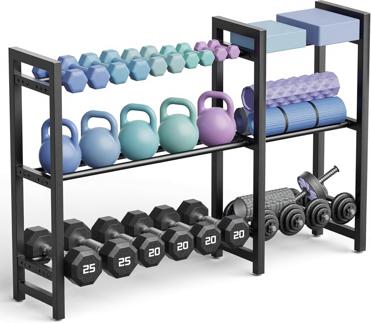 Dumbbell Rack 3-Tier Weight Stand Dumbbell Storage 1