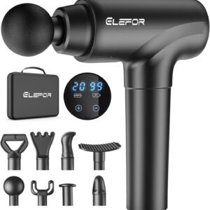 Elefor Massage Gun Deep Tissue Percussion Back Massager Gun for Athletes 1