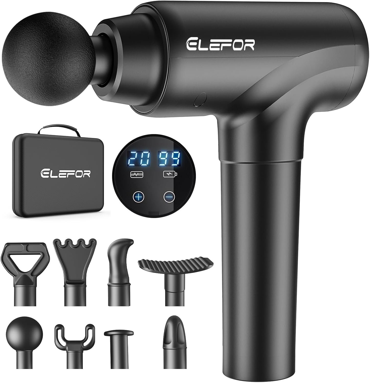 Elefor Massage Gun Deep Tissue Percussion Back Massager Gun for Athletes 1
