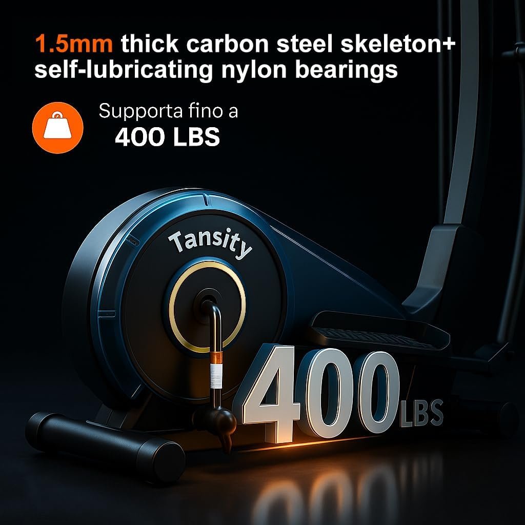 TANTISY Elliptical Exercise Machine for Apartments and Homes