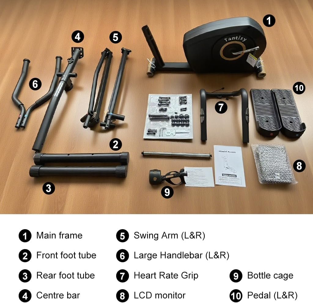 TANTISY Elliptical Exercise Machine for Apartments and Homes