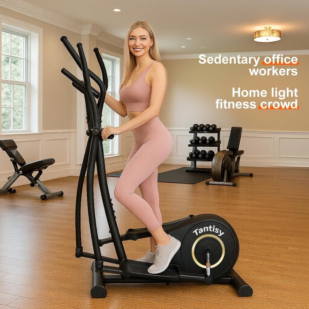 TANTISY Elliptical Exercise Machine for Apartments and Homes