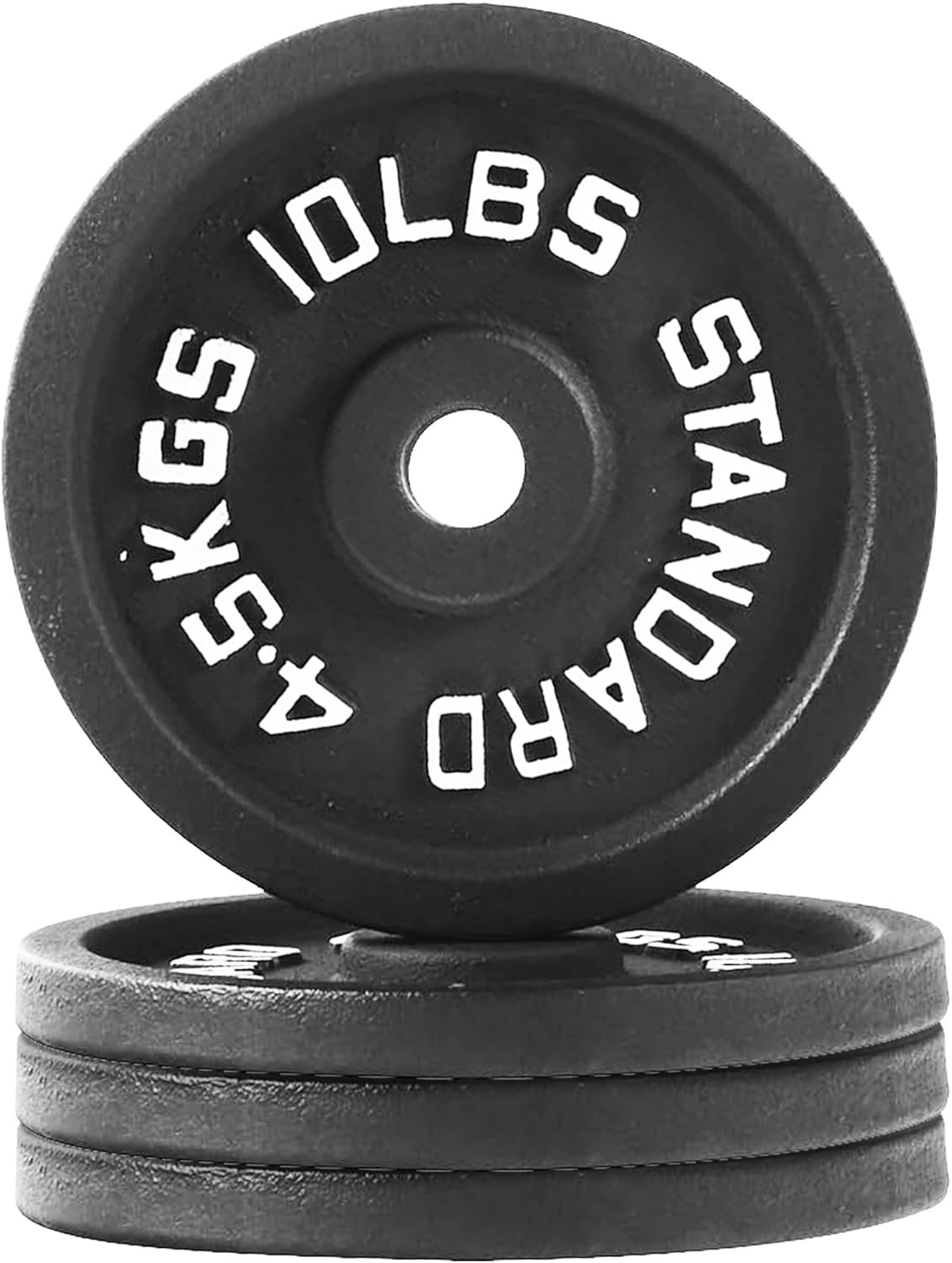 Fitvids Cast Iron 1-Inch Standard Weight Plate for Strength Training and Weightlifting