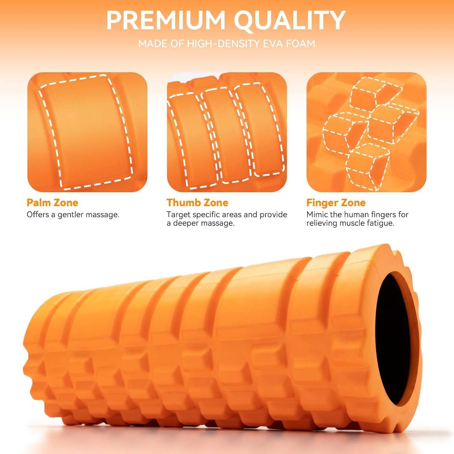 Foam Roller High Density 13 for Deep Tissue Muscle Massage 2